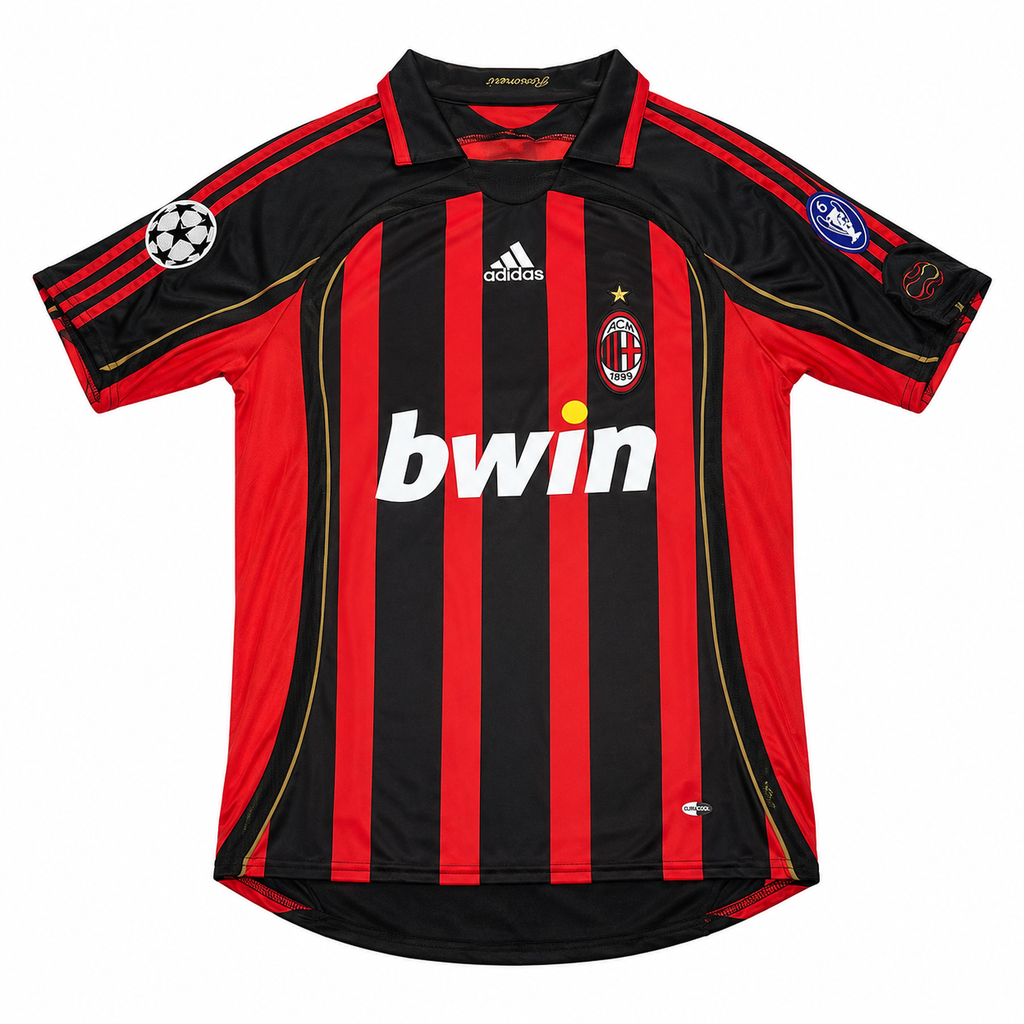 AC Milan Kaká #22 2006/07 Champions League Home Jersey – Red & Black