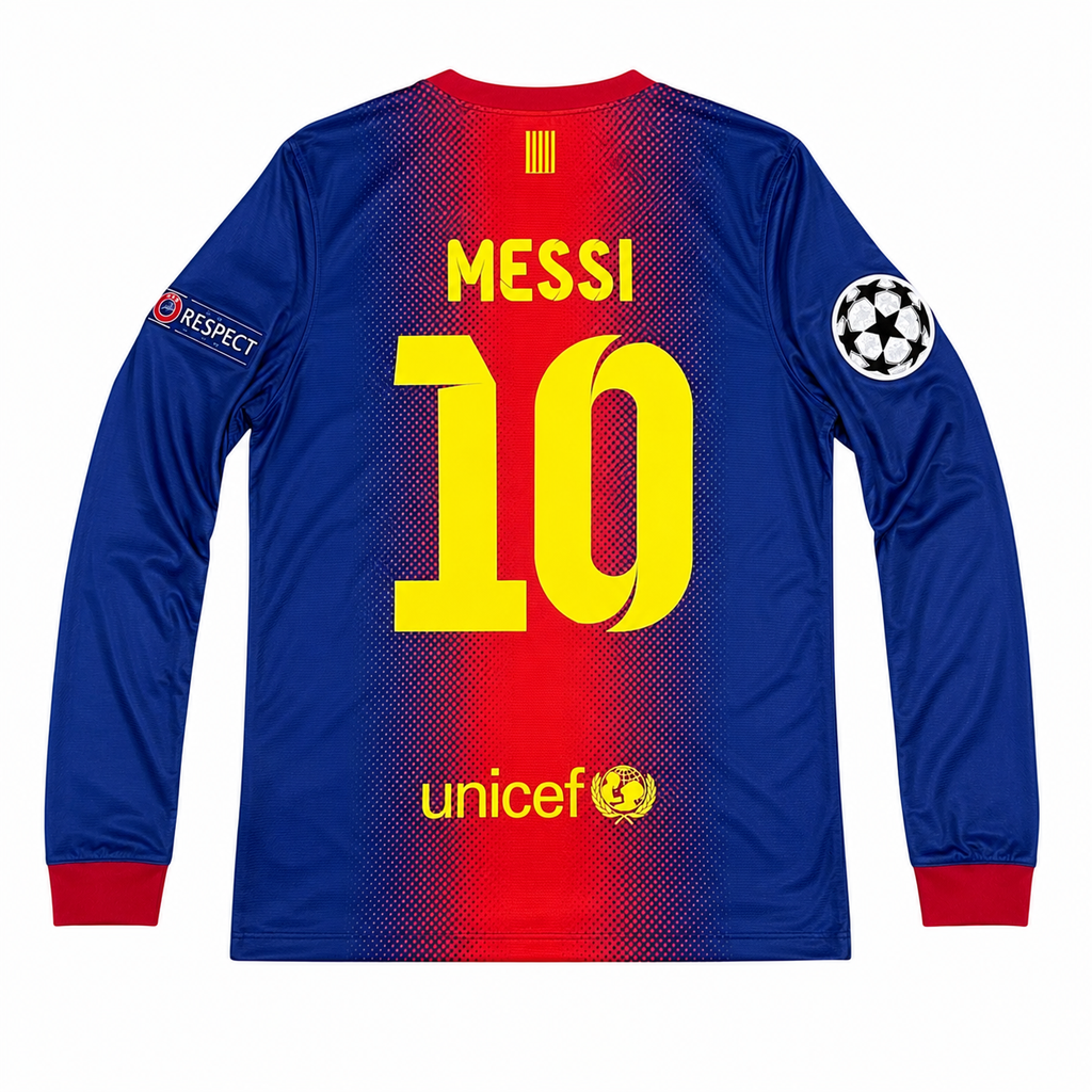 Lionel Messi Barcelona 2012/13 Home Long Sleeve Jersey – #10