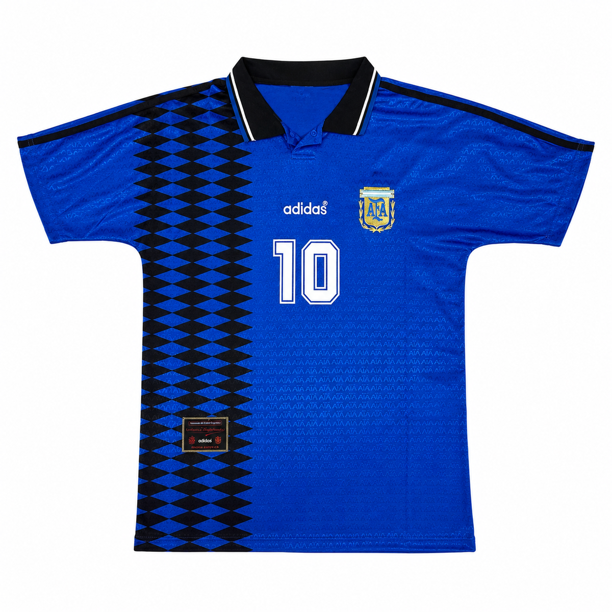 Diego Maradona Argentina 1994 #10 Away Jersey – Blue Retro Edition