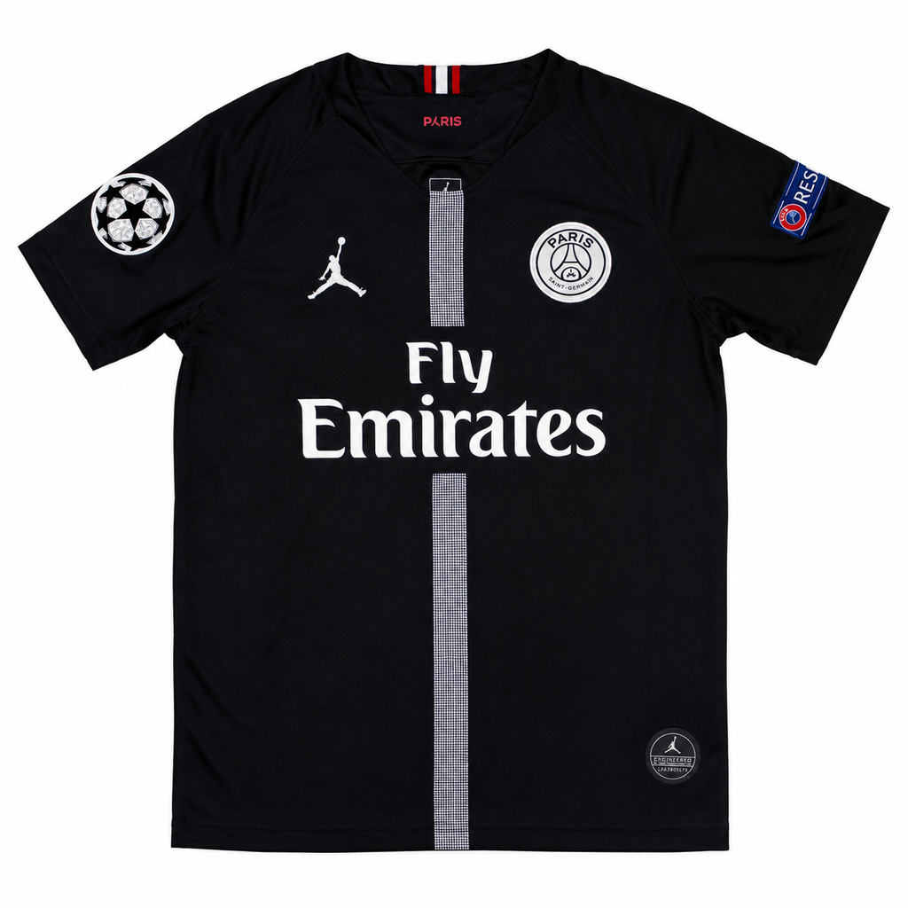 Neymar Jr. #10 PSG Black Champions League Jersey