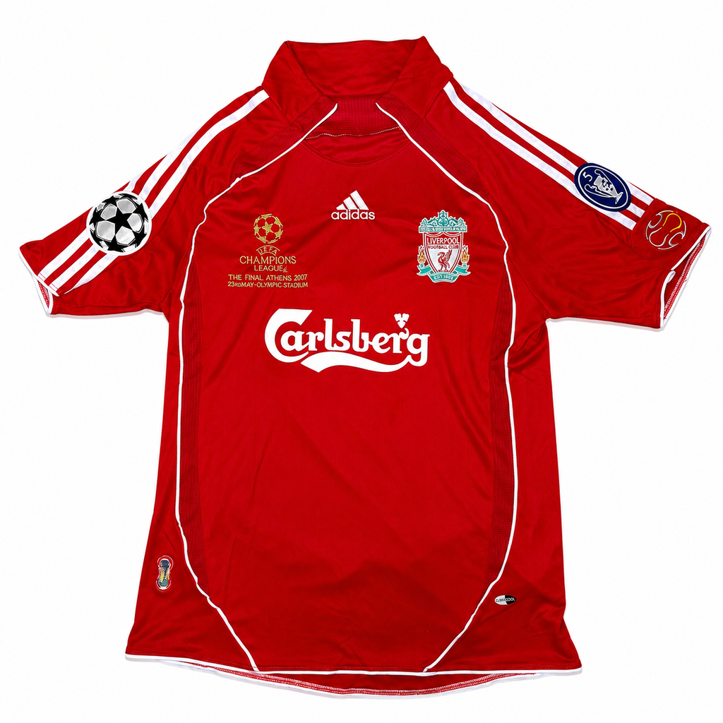 2007 Liverpool Fernando Torres #9 Champions League Final Retro Jersey – Red