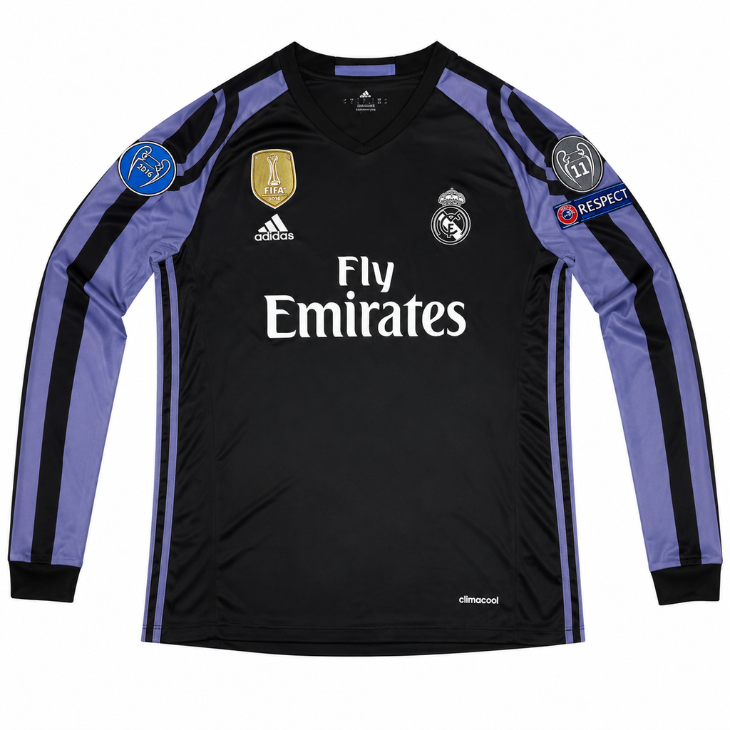 Real Madrid 2016/17 Ronaldo #7 Black Long Sleeve Jersey