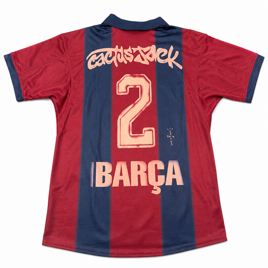 FC Barcelona x Cactus Jack Inspired Retro Home Jersey – Limited Edition