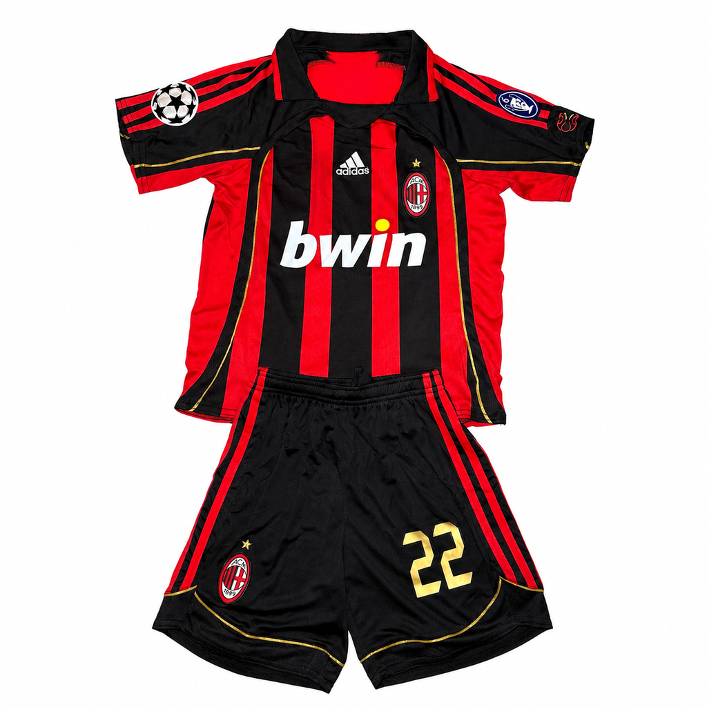 AC Milan Kaká #22 2006/07 Home Full Kit – Champions League Edition