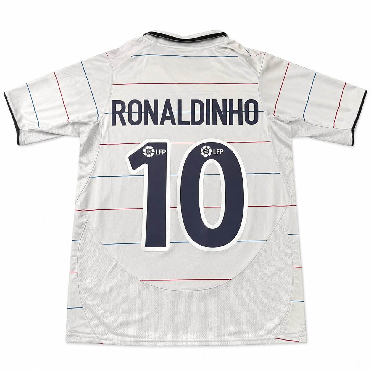 FC Barcelona Ronaldinho #10 Away Jersey – Retro Silver Football Shirt | Vintage Barça Kit