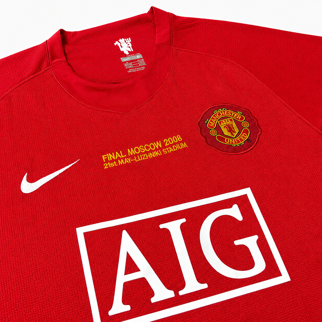 Manchester United Cristiano Ronaldo #7 2008 Champions League Final Jersey – Moscow Final Edition | Retro Red Devils Shirt