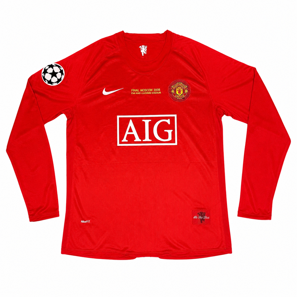 Manchester United Ronaldo #7 2008 Champions League Final Long Sleeve Jersey – Red