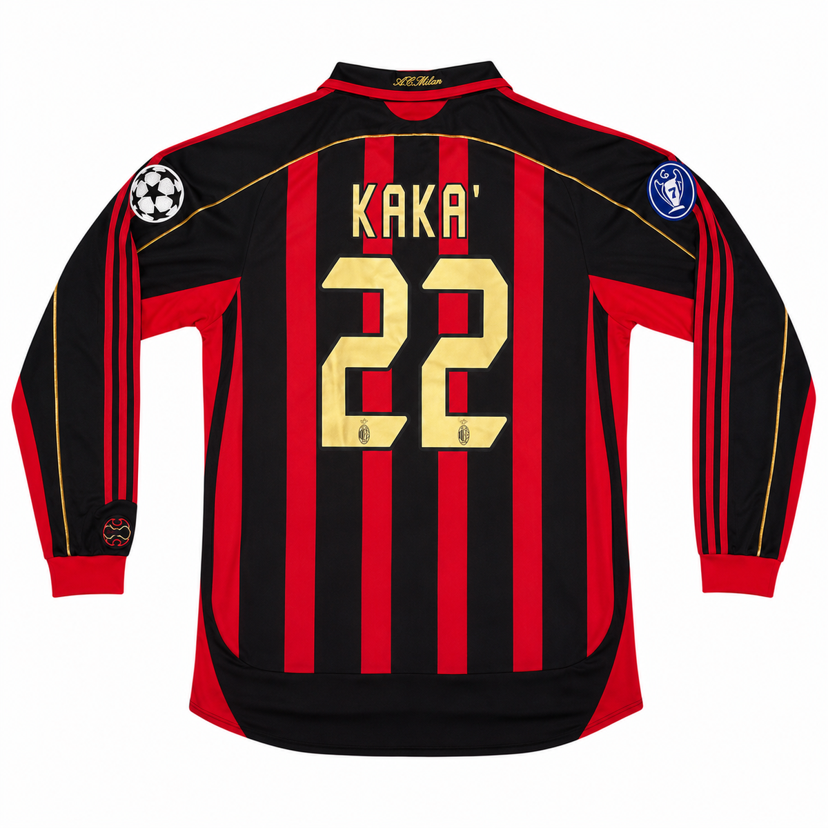 AC Milan 2006/07 Kaká #22 Champions League Long Sleeve Jersey