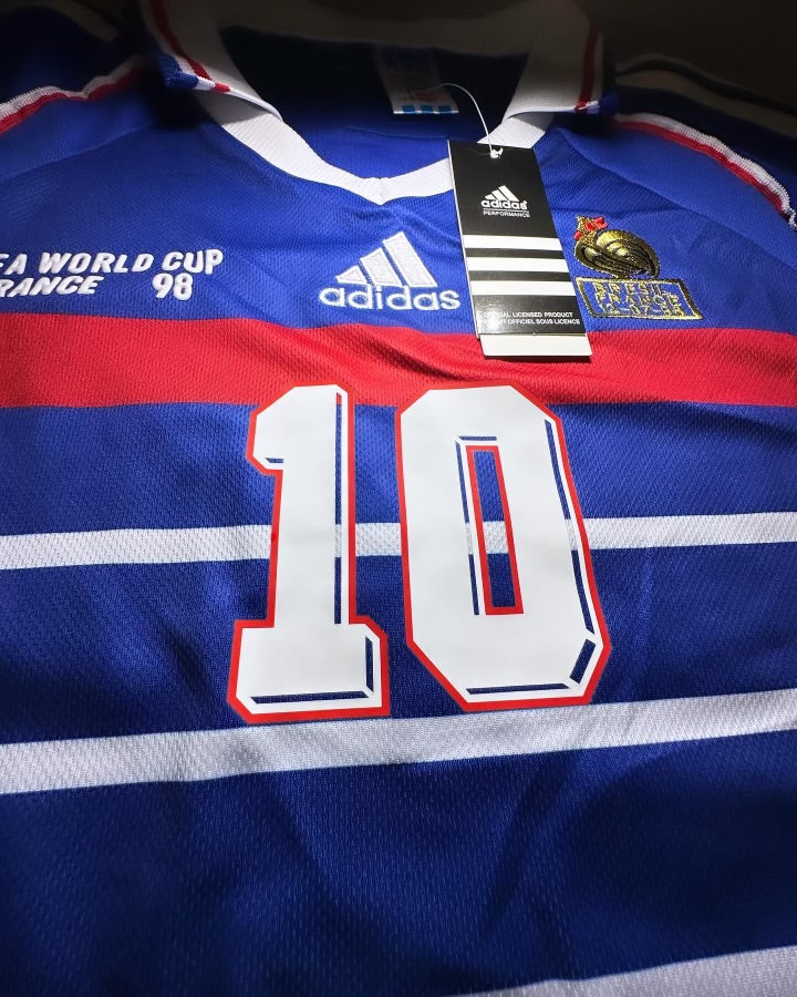 1998 France Zidane #10 Home Jersey – World Cup Edition