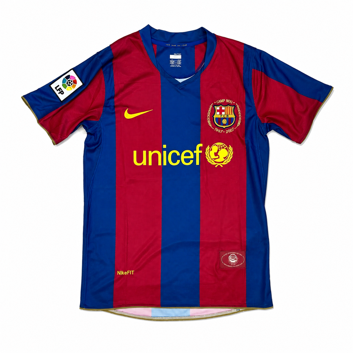 Lionel Messi Barcelona 2007 Camp Nou 50th Anniversary Jersey – #19