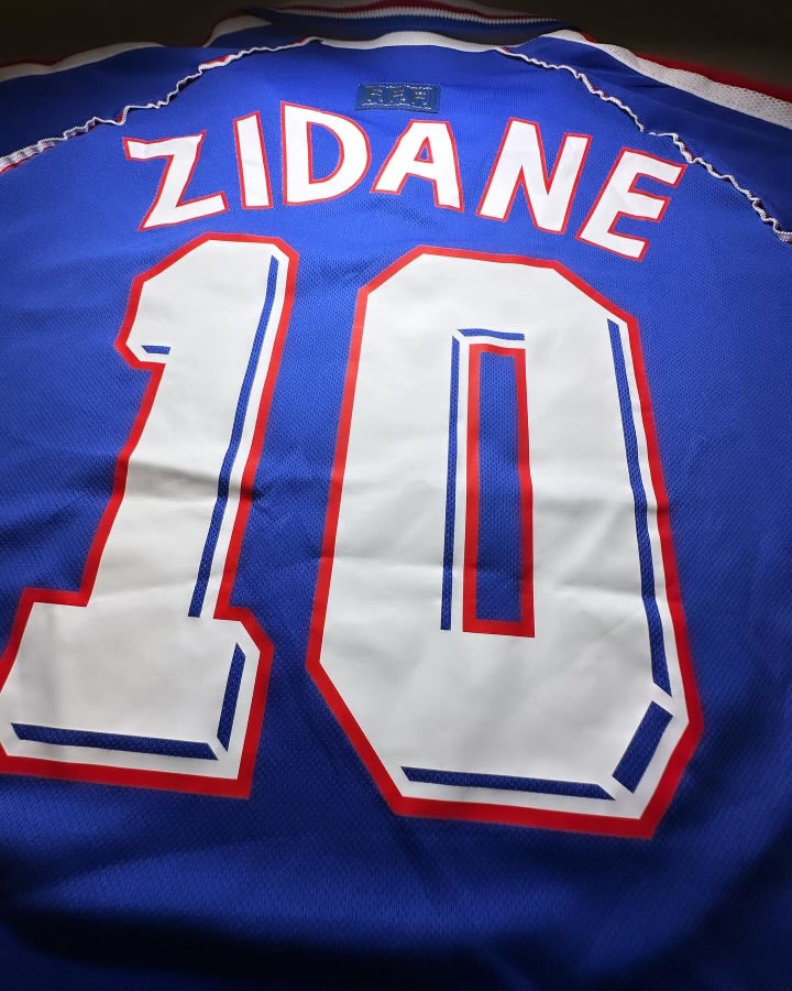 1998 France Zidane #10 Home Jersey – World Cup Edition