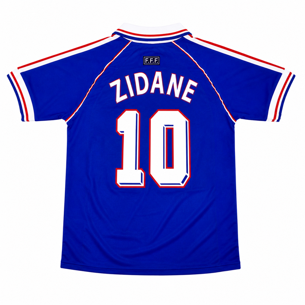 1998 France Zidane #10 Home Jersey – World Cup Edition