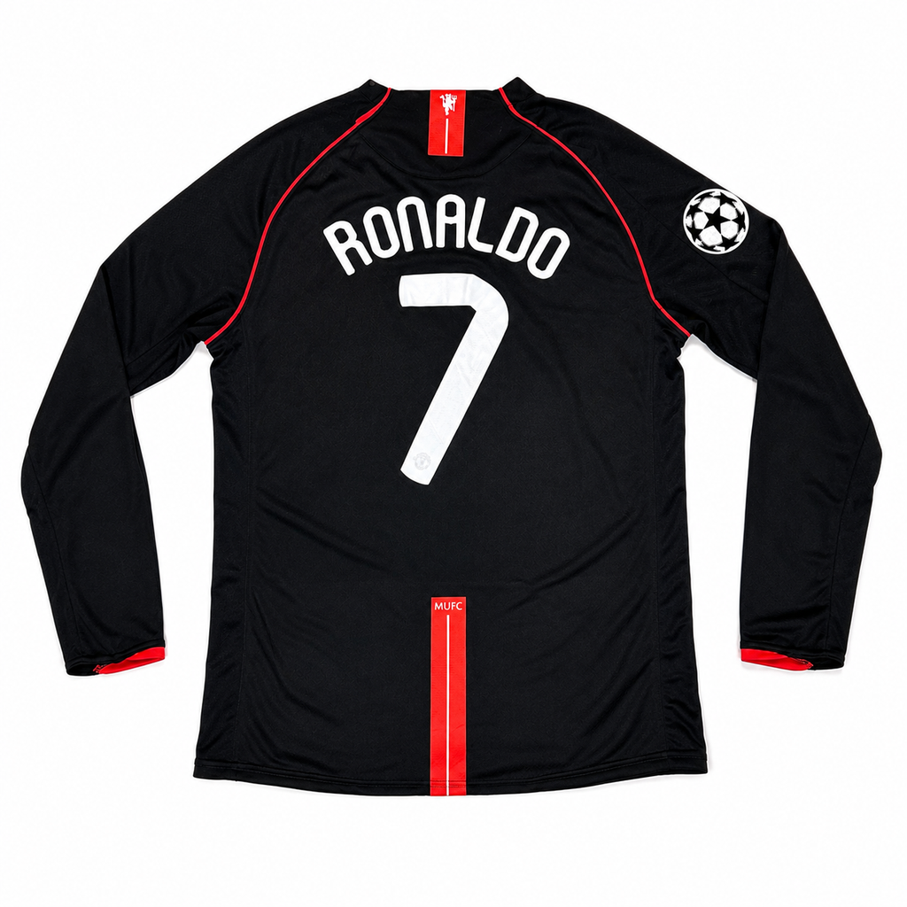 Manchester United Ronaldo #7 2007/08 Away Long Sleeve Jersey – Black