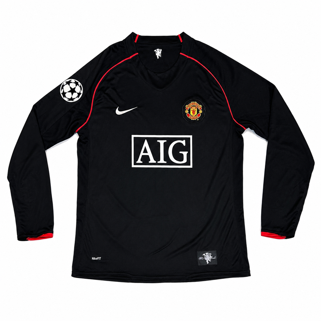 Manchester United Ronaldo #7 2007/08 Away Long Sleeve Jersey – Black