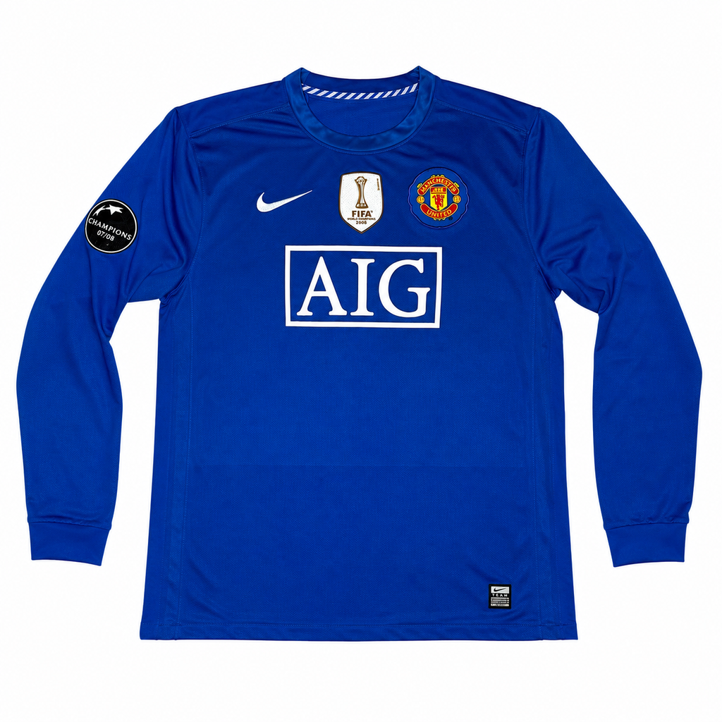 Manchester United Ronaldo #7 2008/09 Third Long Sleeve Jersey – Blue