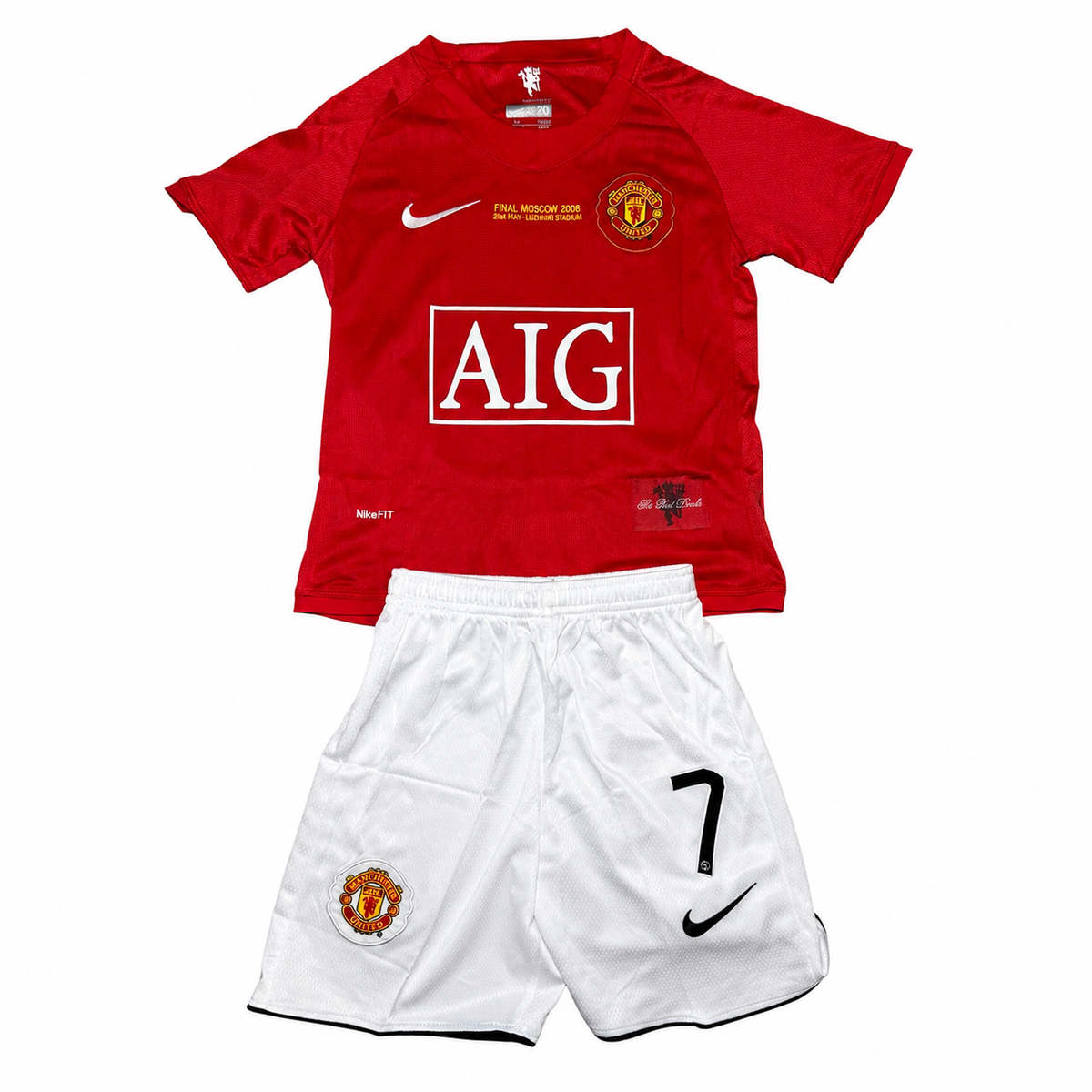 Manchester United Cristiano Ronaldo #7 2008 Champions League Final Full Kit – Moscow Edition