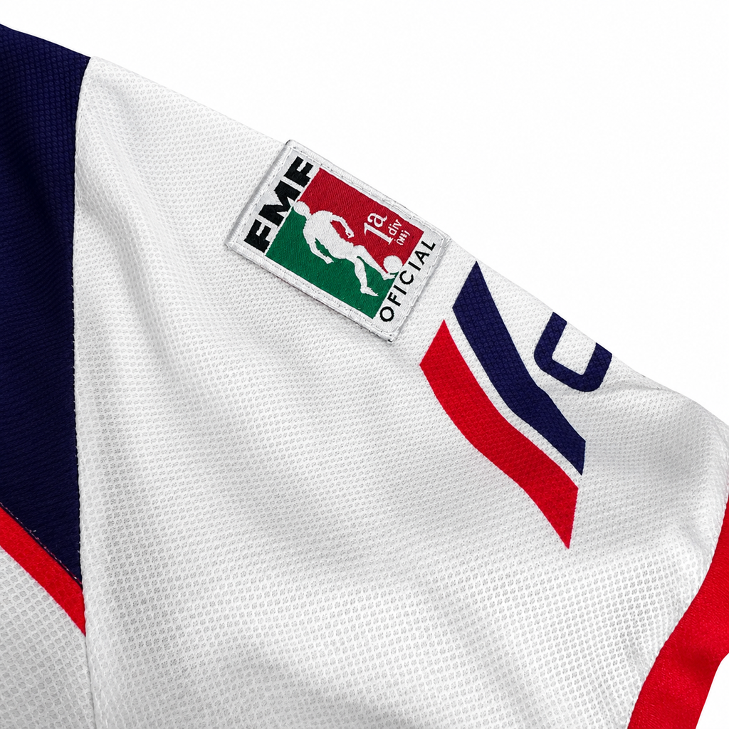 CF Monterrey Rayados Atletica Retro Away Jersey – White, Navy & Red Edition