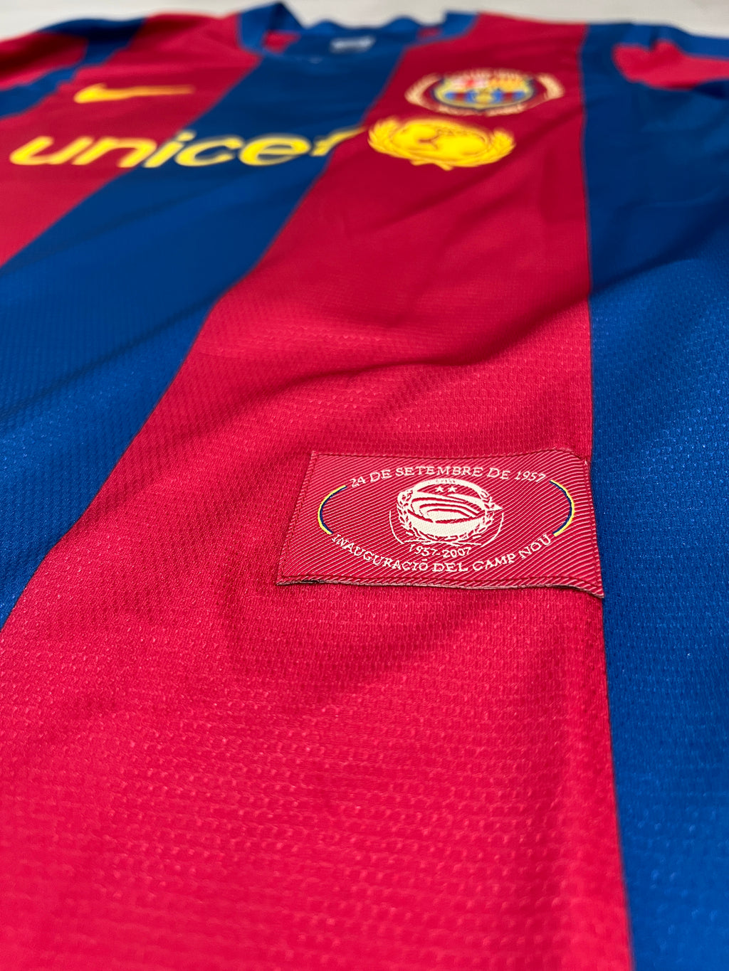 Lionel Messi Barcelona 2007 Camp Nou 50th Anniversary Jersey – #19
