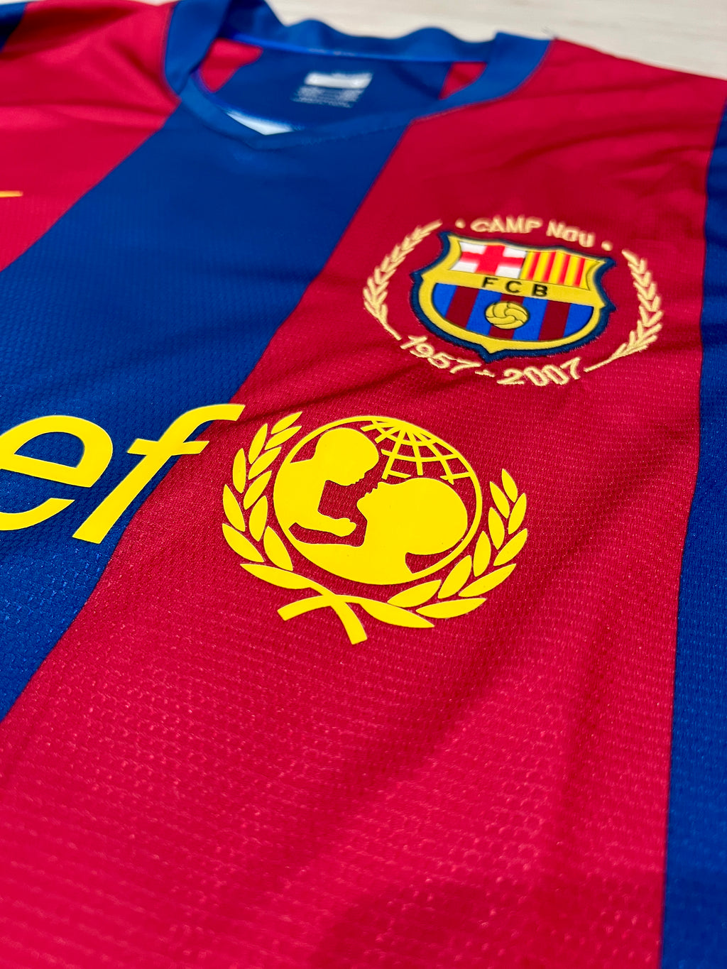 Lionel Messi Barcelona 2007 Camp Nou 50th Anniversary Jersey – #19