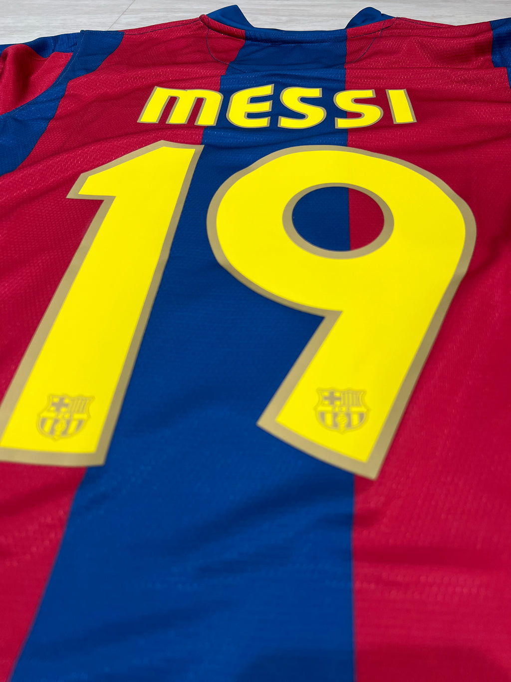 Lionel Messi Barcelona 2007 Camp Nou 50th Anniversary Jersey – #19
