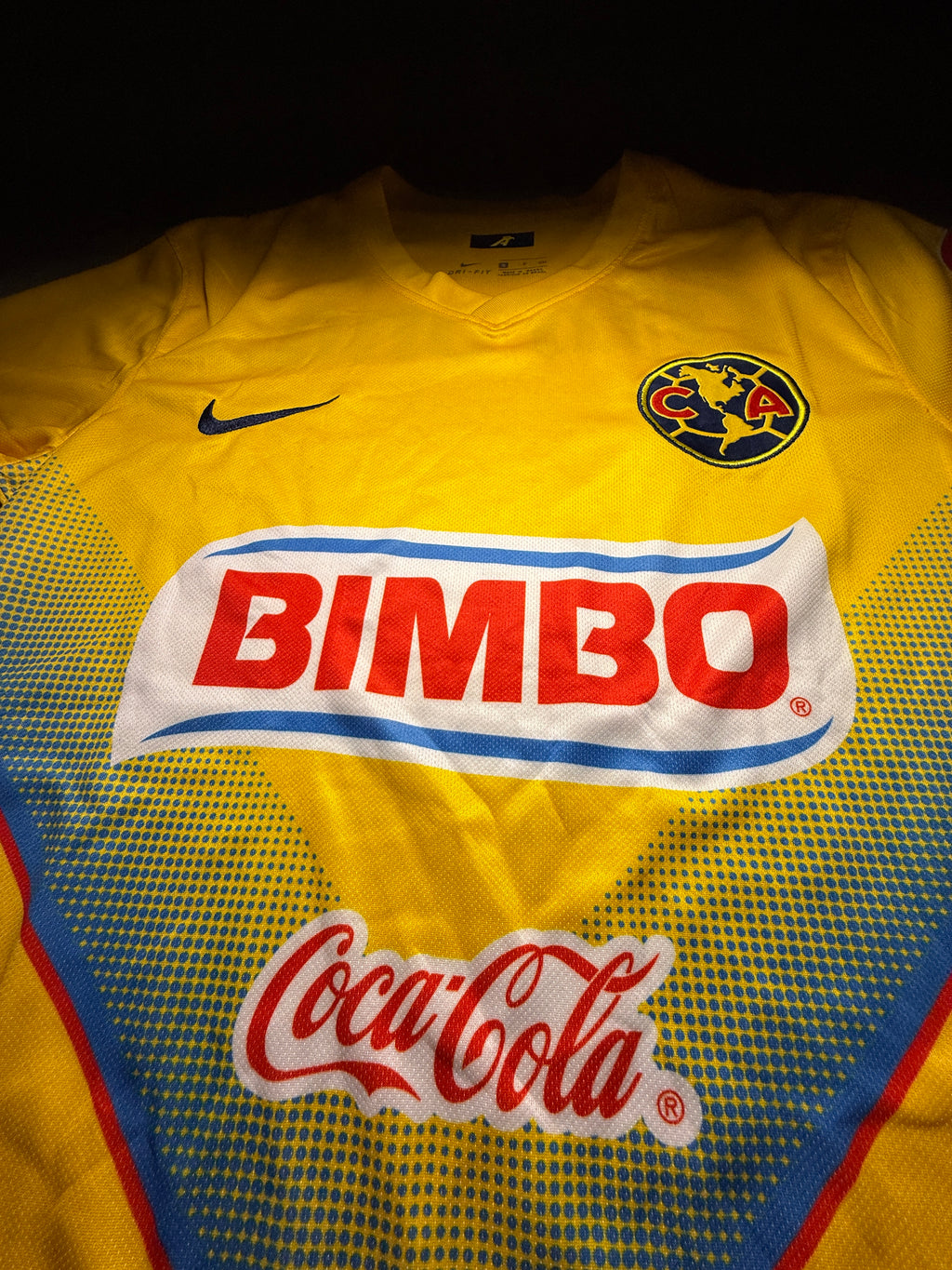 Club América Retro Yellow Nike Jersey – Bimbo & Coca-Cola Edition