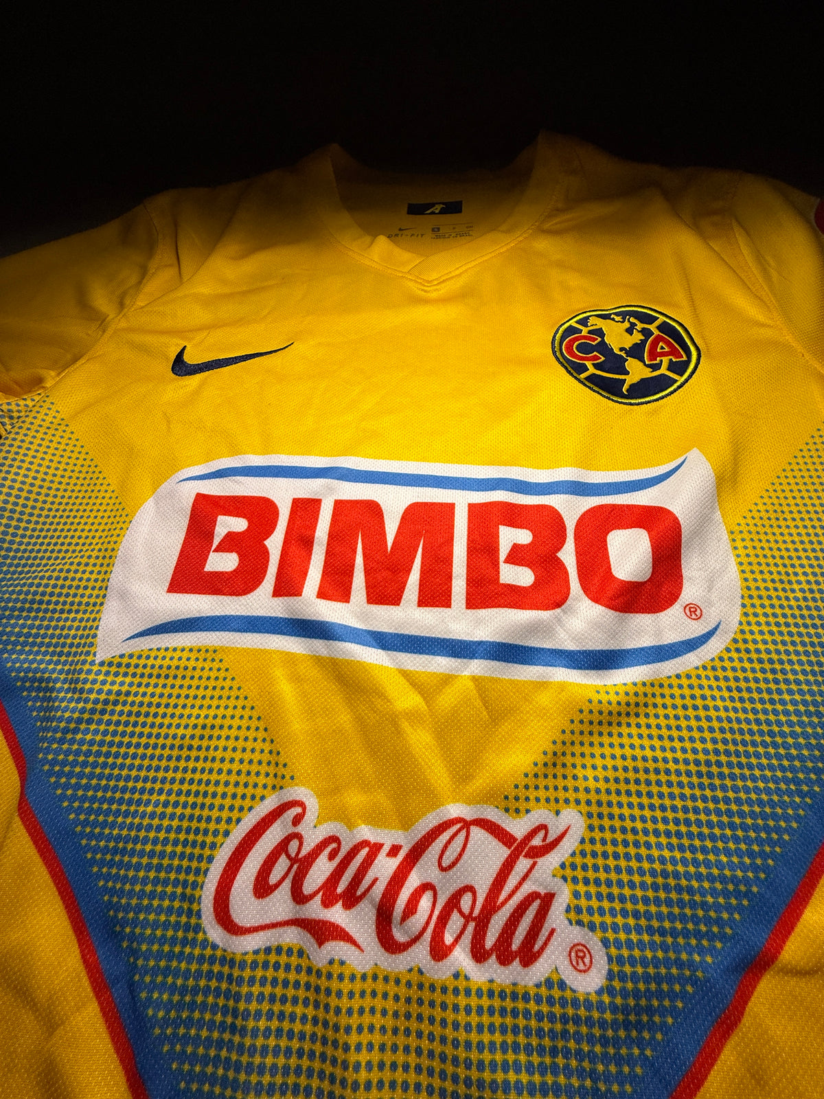 Club América Retro Yellow Nike Jersey – Bimbo & Coca-Cola Edition