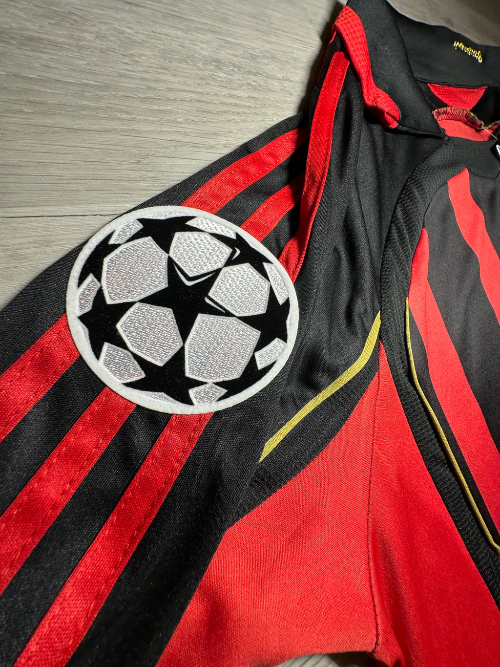 AC Milan Kaká #22 2006/07 Champions League Home Jersey – Red & Black