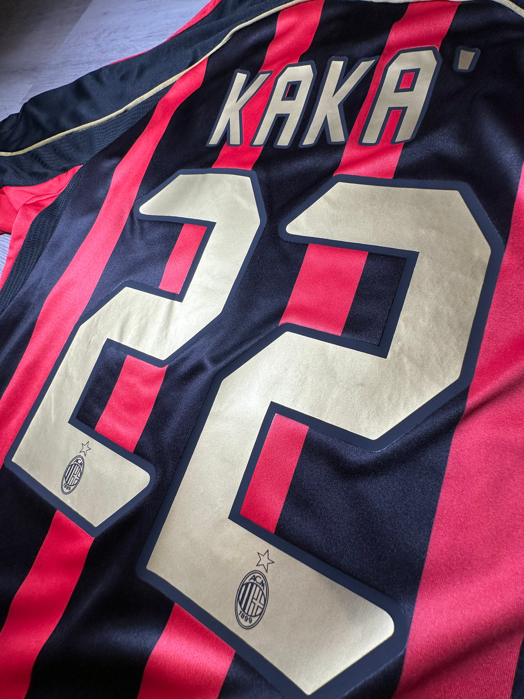 AC Milan Kaká #22 2006/07 Champions League Home Jersey – Red & Black