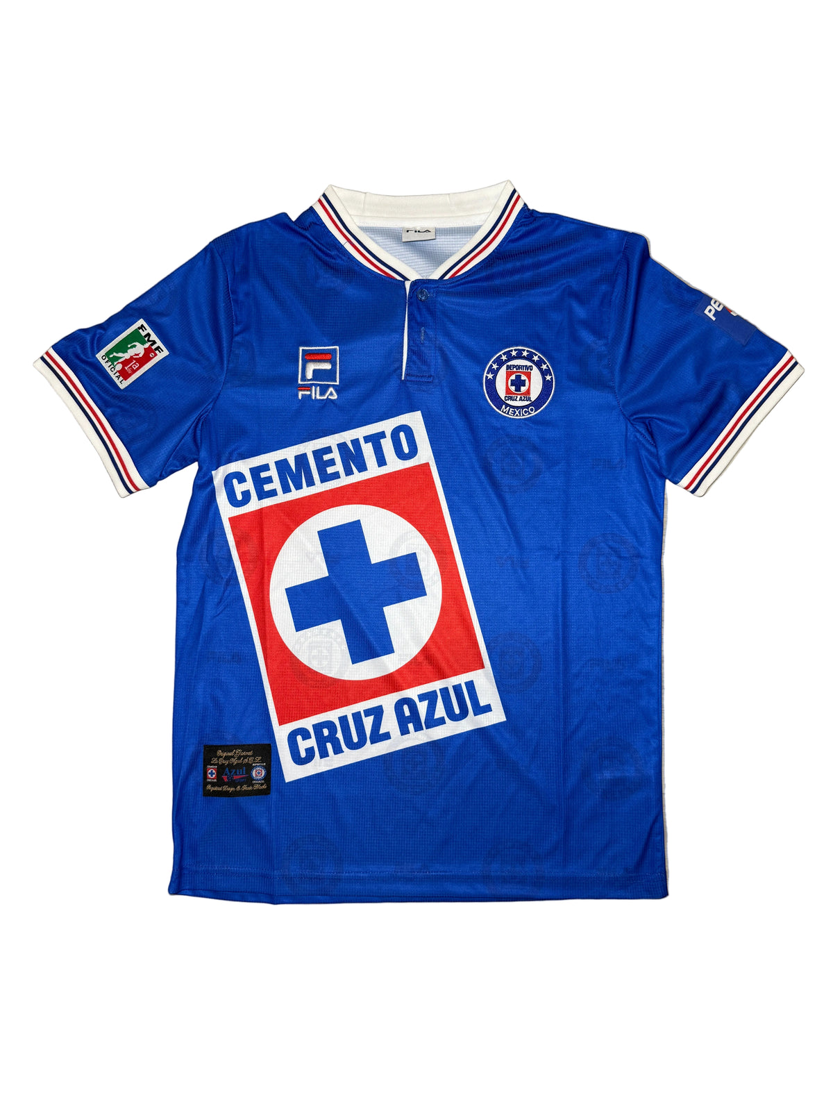 Cruz Azul Retro Fila Cemento Jersey – Blue