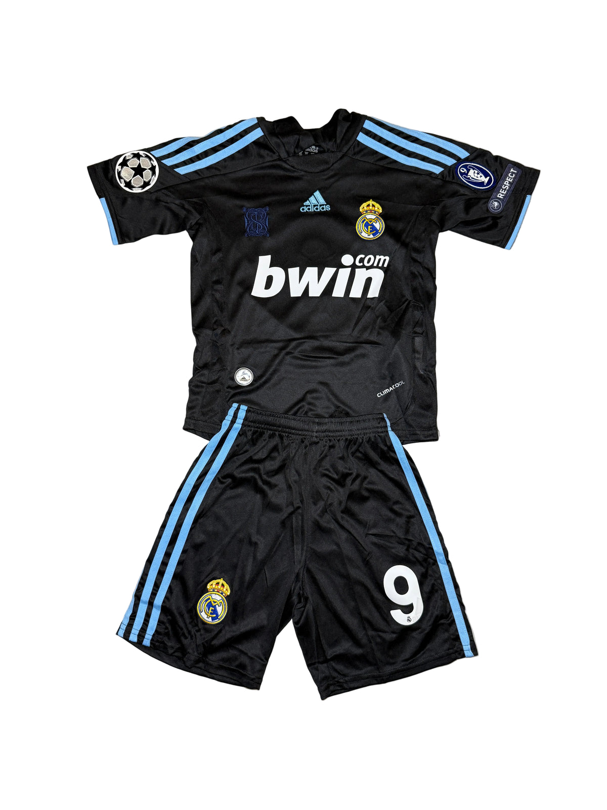 Real Madrid Cristiano Ronaldo #9 2009/10 Away Full Kit – Black