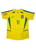 Brazil Ronaldinho #11 2002 World Cup Home Jersey – Retro Edition