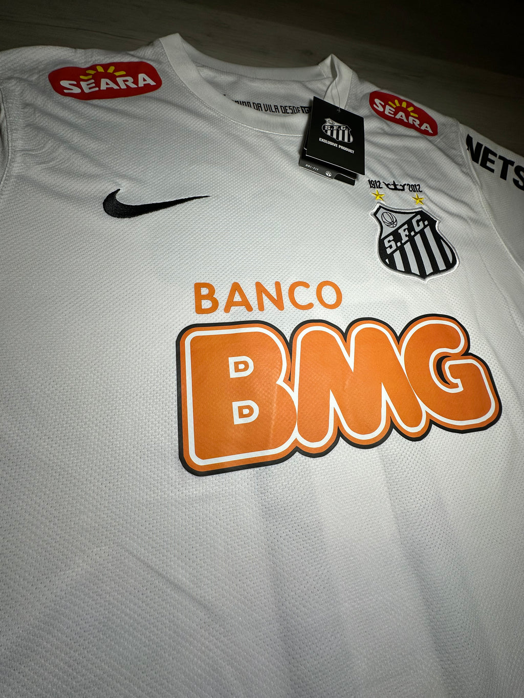 Santos FC Neymar Jr. #11 2012 Centennial Home Jersey – White