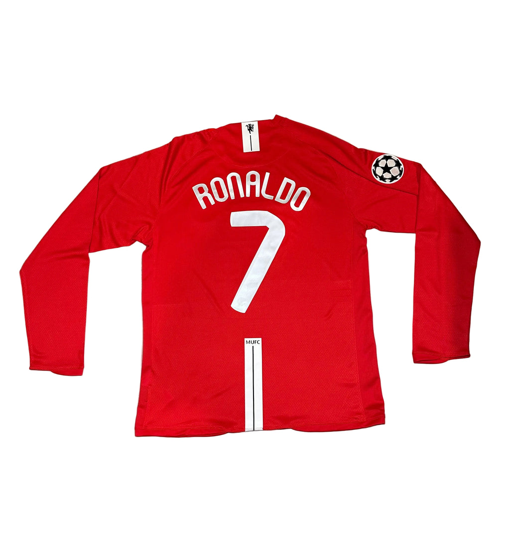 Manchester United Ronaldo #7 2008 Champions League Final Long Sleeve Jersey – Red