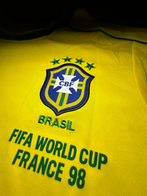 Brazil 1998 Ronaldo #9 World Cup Home Jersey