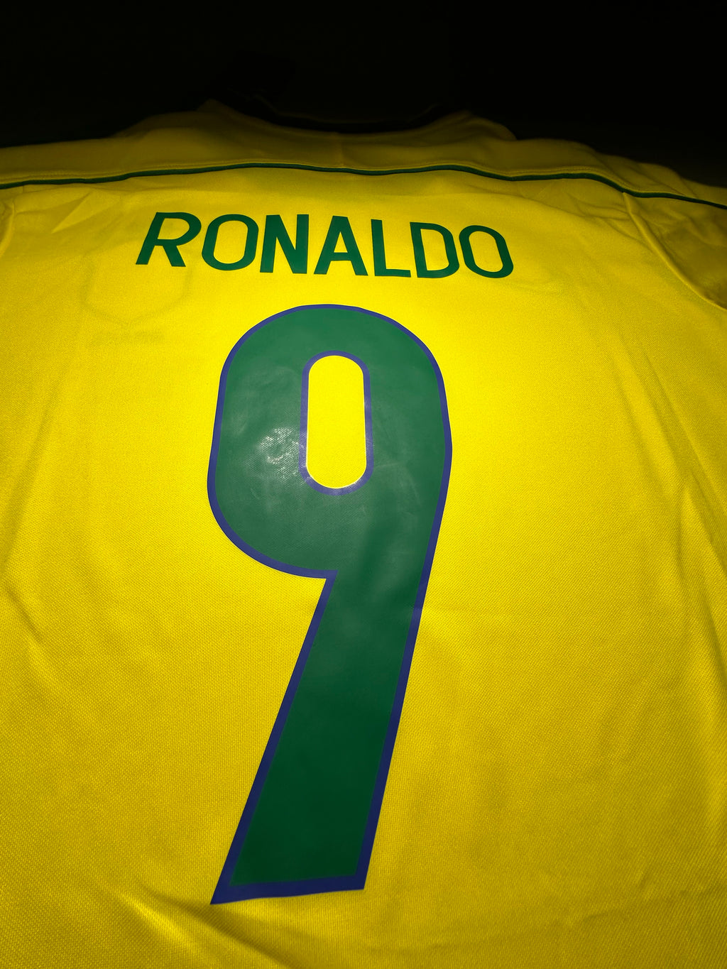 Brazil 1998 Ronaldo #9 World Cup Home Jersey