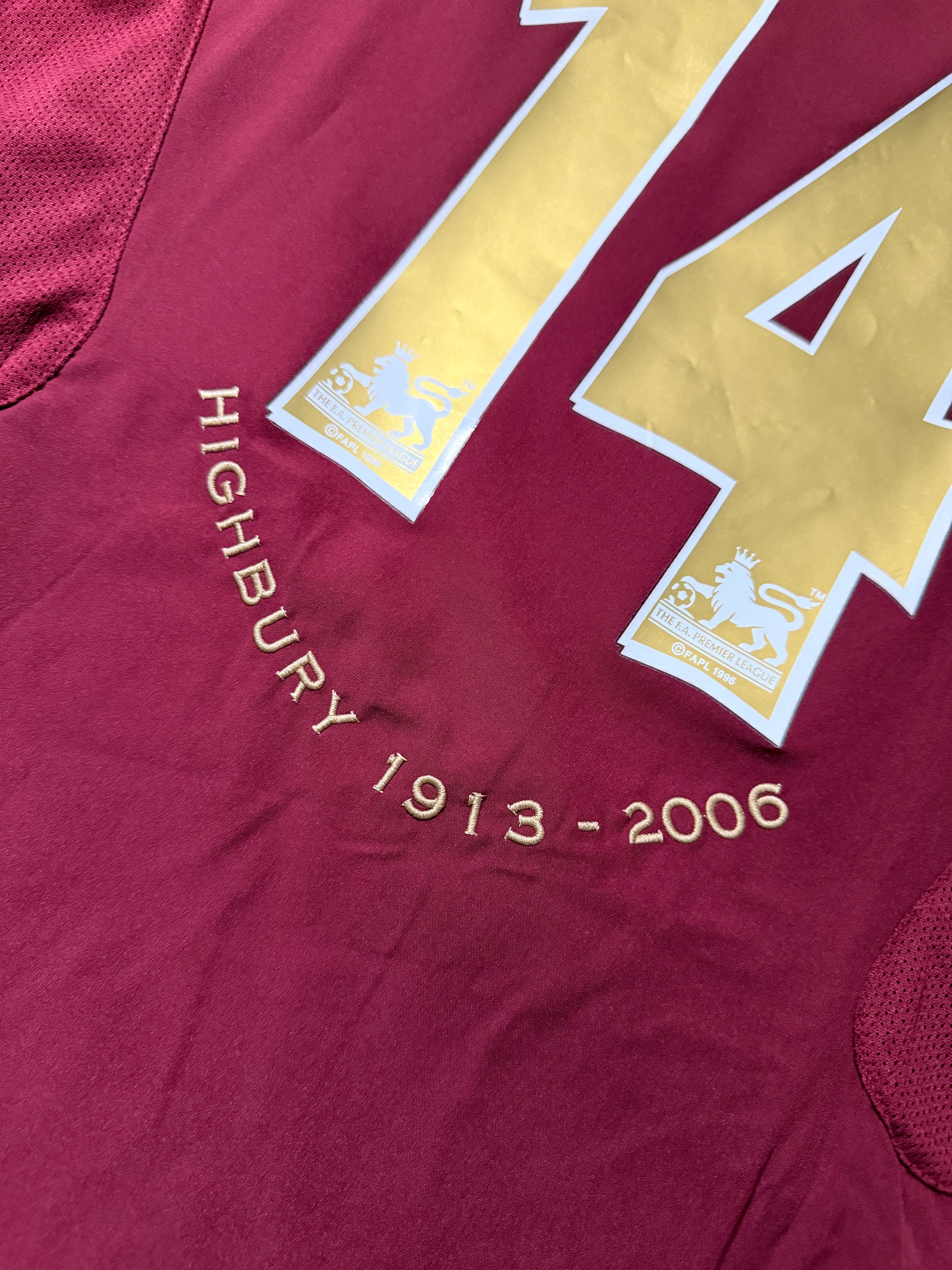 Arsenal Thierry Henry #14 2005–06 Highbury Farewell Jersey – Final Season Edition