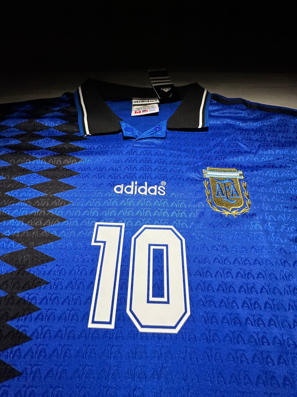 Diego Maradona Argentina 1994 #10 Away Jersey – Blue Retro Edition