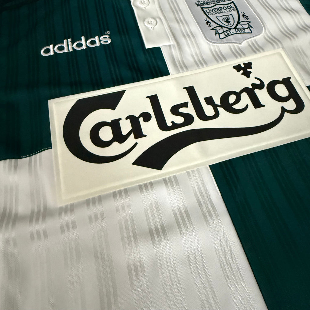 Liverpool FC 1995/96 Away Jersey – Retro Green & White Adidas Kit