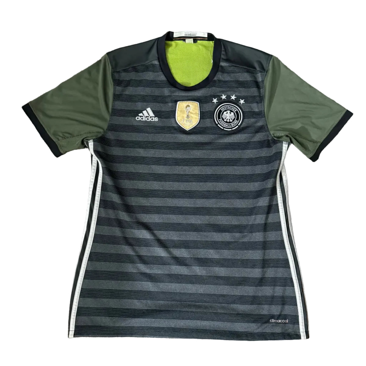 Germany 2016 Away Jersey – Dark Grey & Olive Green Retro Edition