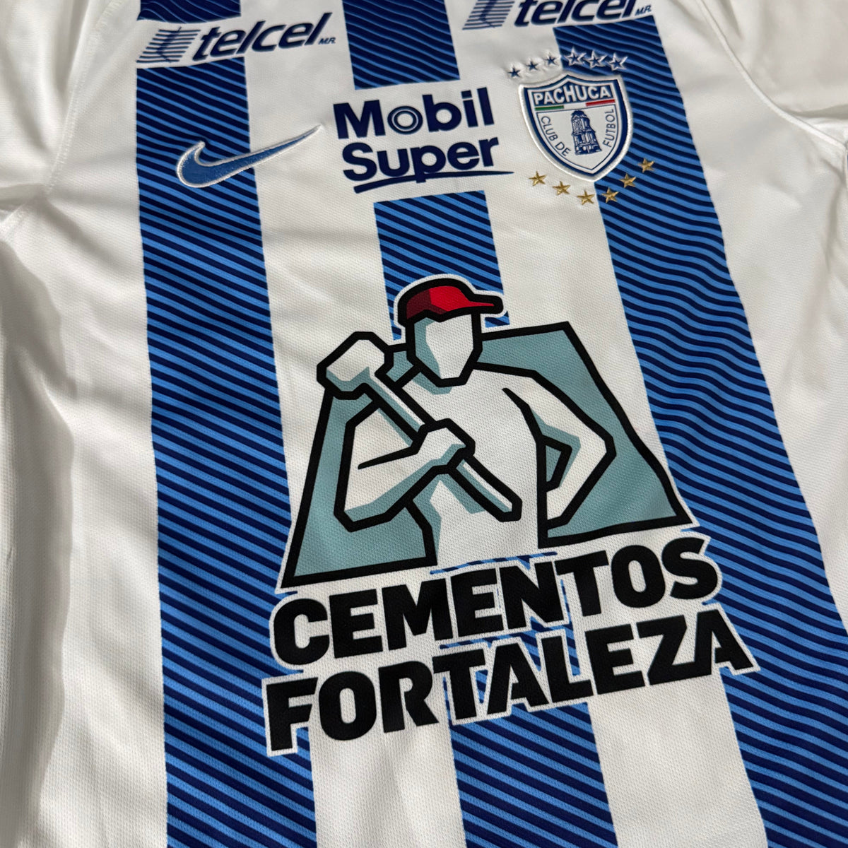 Pachuca CF Nike Home Jersey – Blue & White Striped OZ Special Edition