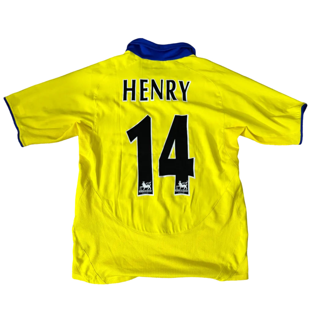 Arsenal 2005/06 Away Jersey – Thierry Henry #14 Yellow Nike Edition
