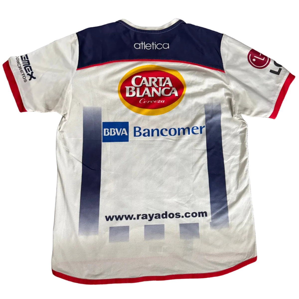 CF Monterrey Rayados Atletica Retro Away Jersey – White, Navy & Red Edition