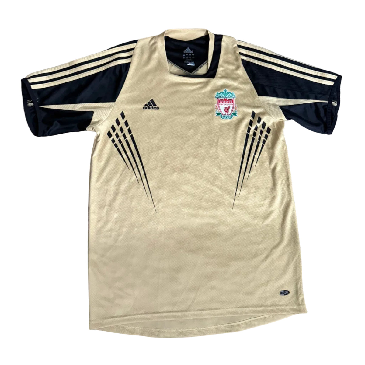 Liverpool FC Adidas Gold & Black Football Jersey – Retro Style