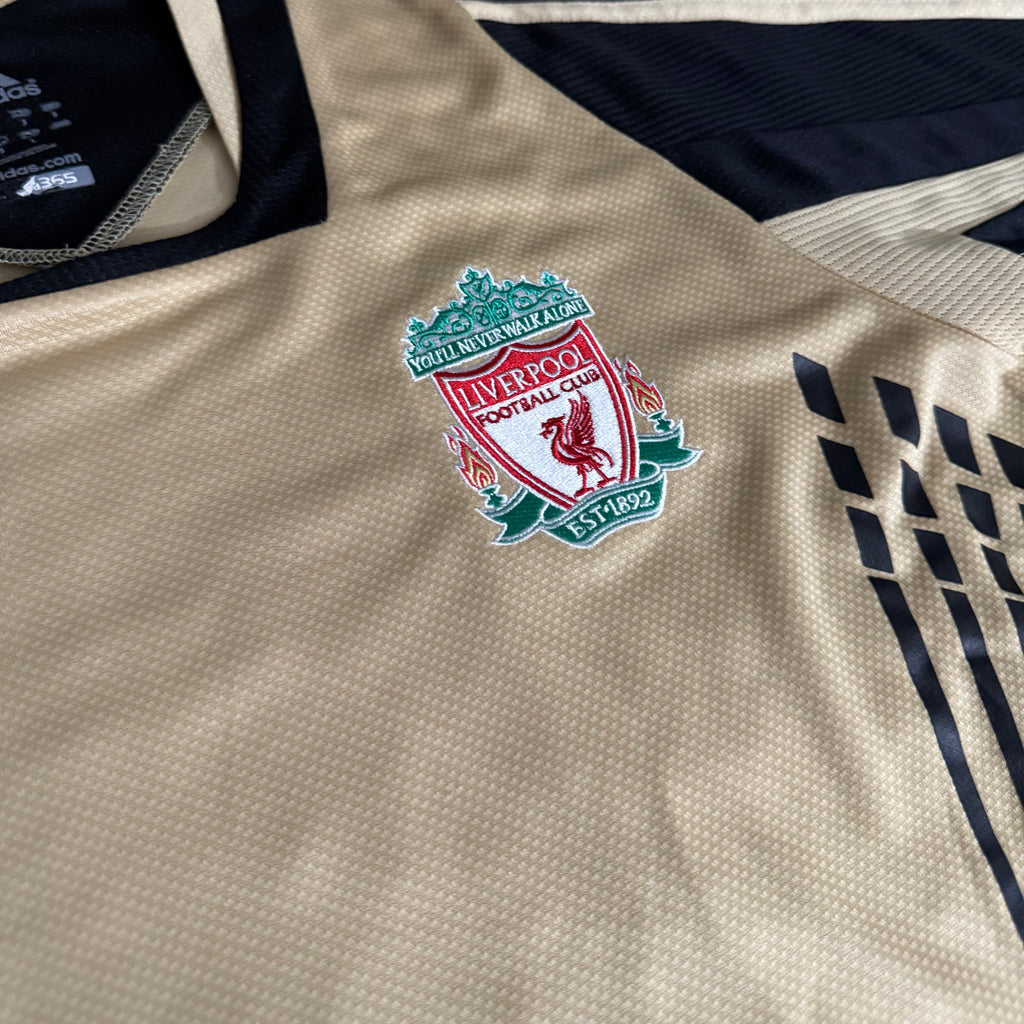 Liverpool FC Adidas Gold & Black Football Jersey – Retro Style
