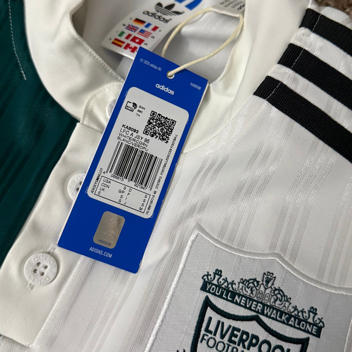 Liverpool FC 1995/96 Away Jersey – Retro Green & White Adidas Kit